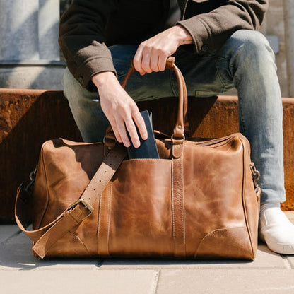 Tourist 50L Leather Duffle
